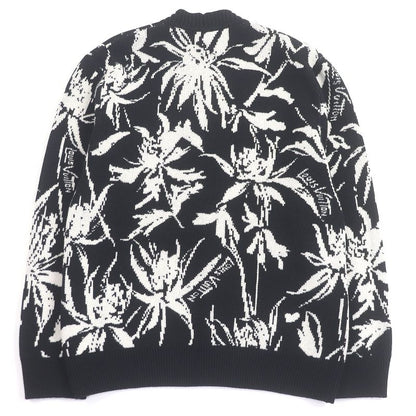 Louis Vuitton 23SS Thistle Wool Jacquard Knit Cardigan Black White M Made In