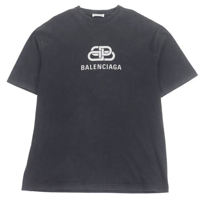 Balenciaga 571205 BB Logo Print USED Finish Oversized Short Sleeve T-shirt Cut