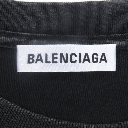 Balenciaga 571205 BB Logo Print USED Finish Oversized Short Sleeve T-shirt Cut