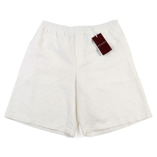 Gucci 816131 Linen-blend GG Canvas Shorts 2024 Current Model GG Logo Allover