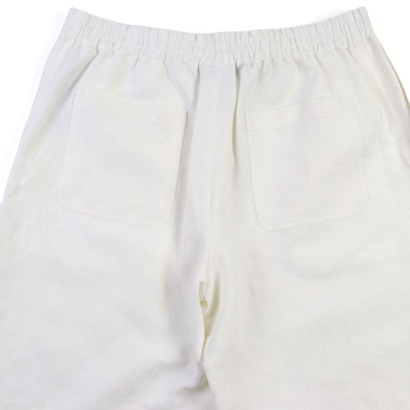 Gucci 816131 Linen-blend GG Canvas Shorts 2024 Current Model GG Logo Allover