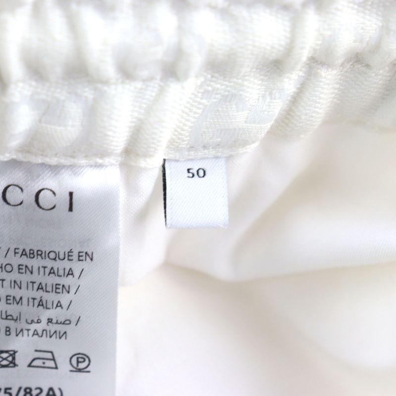 Gucci 816131 Linen-blend GG Canvas Shorts 2024 Current Model GG Logo Allover