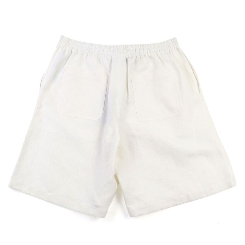 Gucci 816131 Linen-blend GG Canvas Shorts 2024 Current Model GG Logo Allover