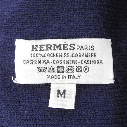 Hermes 23AW 232019n Bonnet Femme 100% Cashmere H Logo Knit Cap Navy M Storage