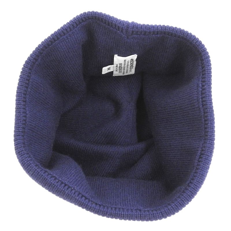 Hermes 23AW 232019n Bonnet Femme 100% Cashmere H Logo Knit Cap Navy M Storage