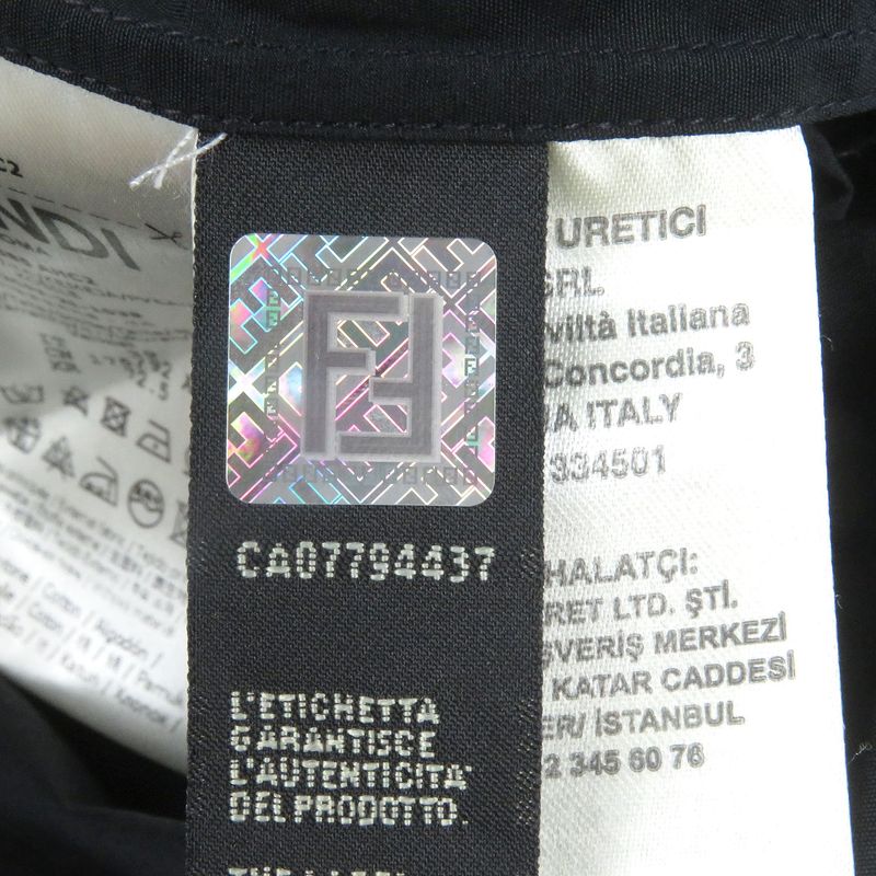 Fendi 2021 Fs0585 100% Cotton Logo Gold Plate Long Sleeve Long Sleeve Shirt