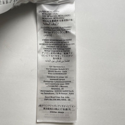 Gucci 579764 Interlocking G Webline Lame Sweatpants Blue XS Made In Italy