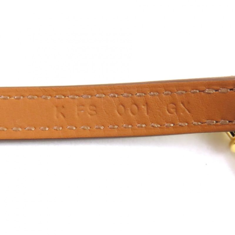 Hermes Croisiere Dubretour Nata Vosuift Gold Hardware Leather Bracelet T2
