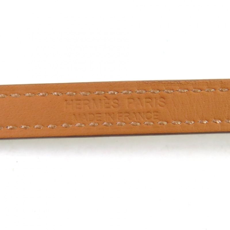 Hermes Croisiere Dubretour Nata Vosuift Gold Hardware Leather Bracelet T2