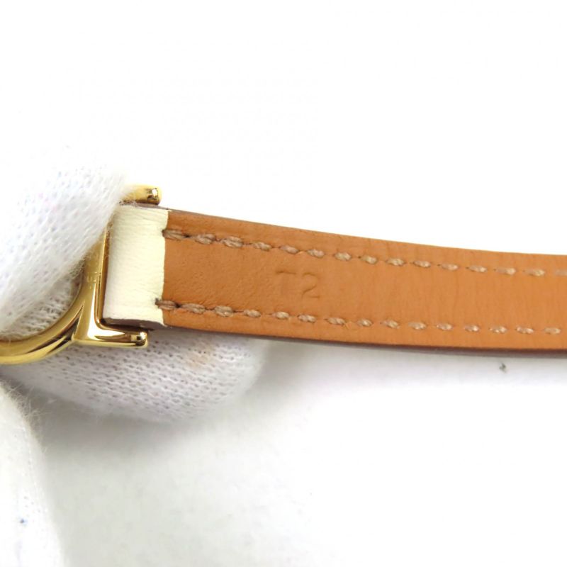 Hermes Croisiere Dubretour Nata Vosuift Gold Hardware Leather Bracelet T2