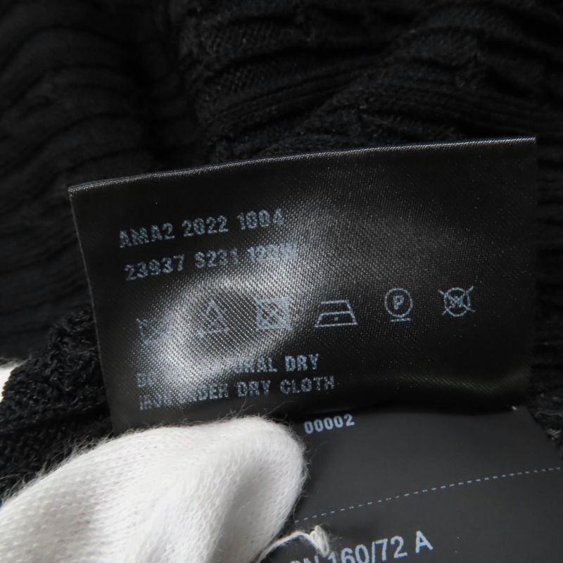 Prada 22SS 23937 S231 12DW Knit Dress With Trial Patch Black 36 Made In Italy