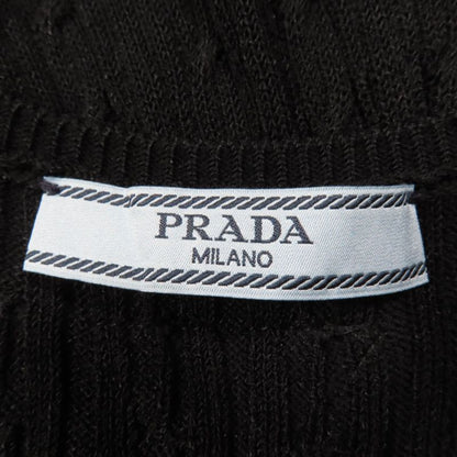 Prada 22SS 23937 S231 12DW Knit Dress With Trial Patch Black 36 Made In Italy