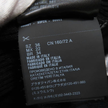 Prada 22SS 23937 S231 12DW Knit Dress With Trial Patch Black 36 Made In Italy