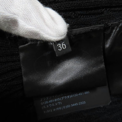 Prada 22SS 23937 S231 12DW Knit Dress With Trial Patch Black 36 Made In Italy