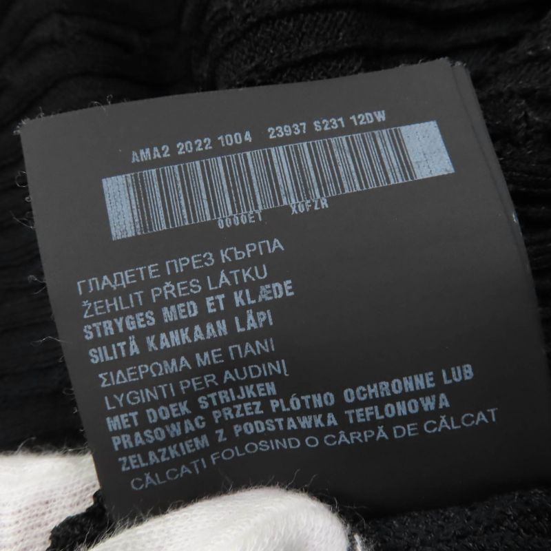 Prada 22SS 23937 S231 12DW Knit Dress With Trial Patch Black 36 Made In Italy