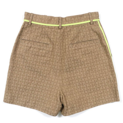 Hermes 22SS 2h0405dp H Design Mosaic Jacquard Piping Shorts Brownish 36 Made In