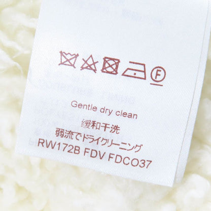 Louis Vuitton Logo Button Denim Transfer Short Length Boa Jacket Blue 38 Made