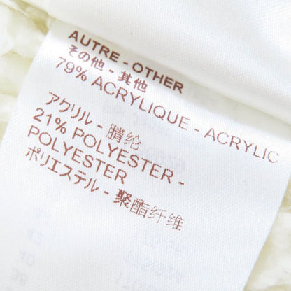 Louis Vuitton Logo Button Denim Transfer Short Length Boa Jacket Blue 38 Made