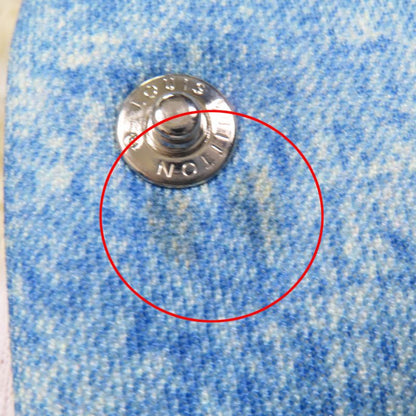 Louis Vuitton Logo Button Denim Transfer Short Length Boa Jacket Blue 38 Made