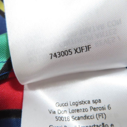 Gucci 743005 Horsebit Pattern Sherry Line GG Marmont Buckle Silk Jacket