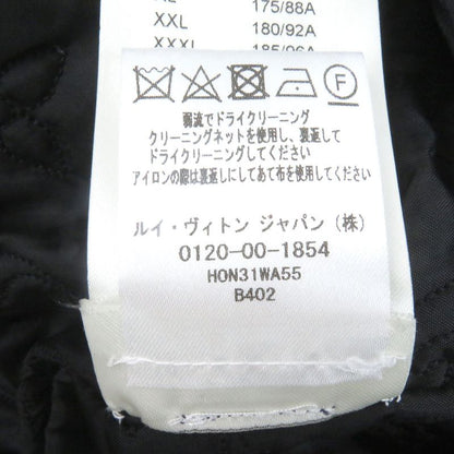 Louis Vuitton 2023 LV Logo All Over Padded Knit Jacket Blouson Blue Black XXL