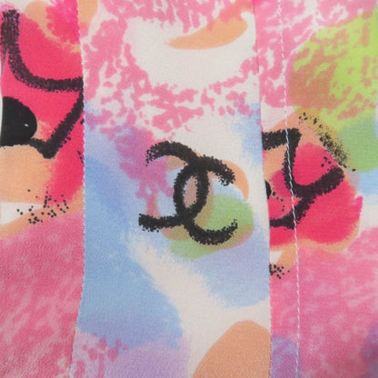 CHANEL Vintage 97P P07755w03016 Cotton Wool Coco Mark Pattern Short Sleeve