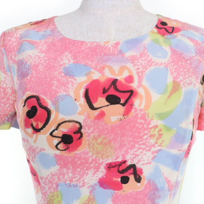 CHANEL Vintage 97P P07755w03016 Cotton Wool Coco Mark Pattern Short Sleeve
