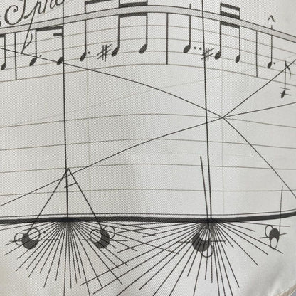 Hermes Vintage 100% Silk Music Played By Spheres Violin Pattern Long Sleeve