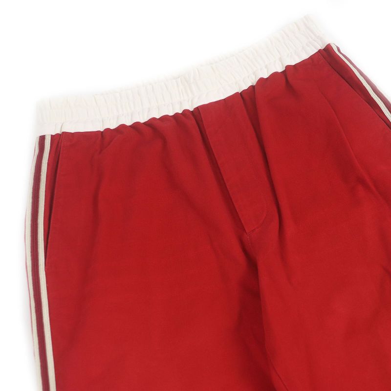 Gucci 660067 Interlocking G Patch Sideline Easy Pant Tapered Pants Red 48 Made