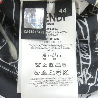 Fendi Ff0295 Karl Lagerfeld Karl Collage Belted Stencil Collar Coat White 44