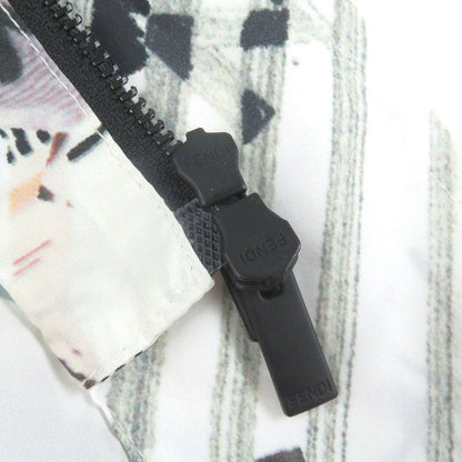 Fendi Ff0295 Karl Lagerfeld Karl Collage Belted Stencil Collar Coat White 44