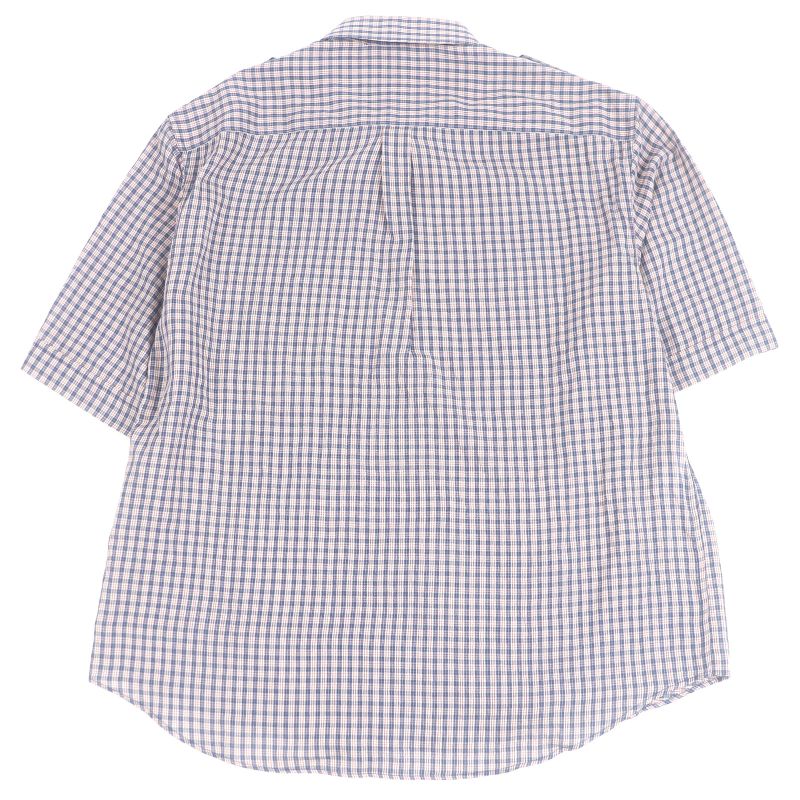 Gucci 654883 Embroidered Checkered Button-down Short-sleeved Shirt With