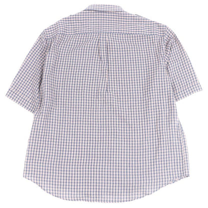 Gucci 654883 Embroidered Checkered Button-down Short-sleeved Shirt With