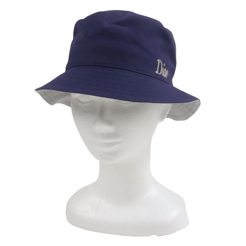 DIOR Homme 22AW 293c906b4511 100% Cotton Logo Embroidery Bucket Hat Purple M