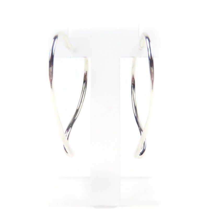 Tiffany & Co Elsa Peretti Open Heart Hoop Earrings Large Ag925