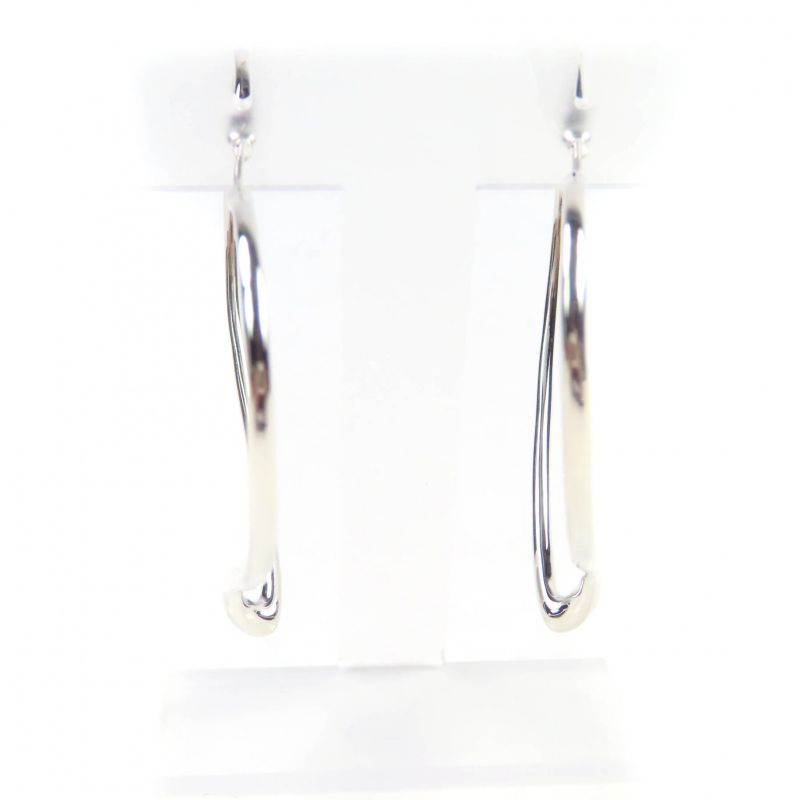 Tiffany & Co Elsa Peretti Open Heart Hoop Earrings Large Ag925