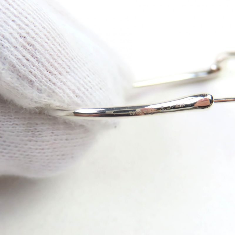 Tiffany & Co Elsa Peretti Open Heart Hoop Earrings Large Ag925