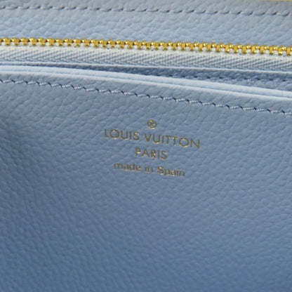 Louis Vuitton M83308 Monogram Empreinte Latte White Candy Blue Zippy Wallet