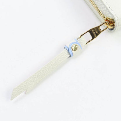 Louis Vuitton M83308 Monogram Empreinte Latte White Candy Blue Zippy Wallet