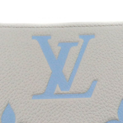 Louis Vuitton M83308 Monogram Empreinte Latte White Candy Blue Zippy Wallet