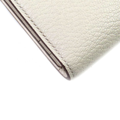 Hermes Bearn Souffle Nata Chevre Gold Hardware Long Wallet Engraved U With Box