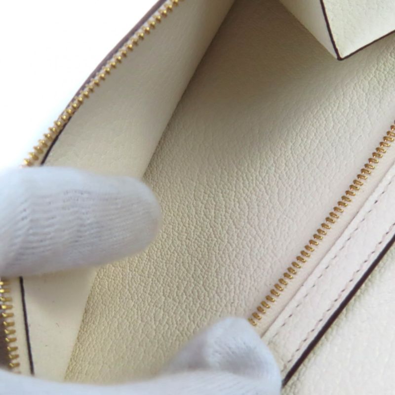 Hermes Bearn Souffle Nata Chevre Gold Hardware Long Wallet Engraved U With Box