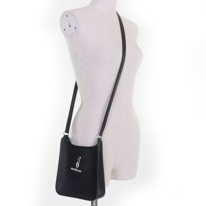 Hermes Vespa TPM Vaux Epson Silver Hardware Shoulder Bag Black Stamped H Made
