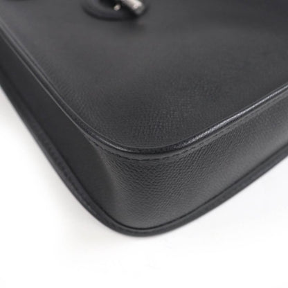 Hermes Vespa TPM Vaux Epson Silver Hardware Shoulder Bag Black Stamped H Made