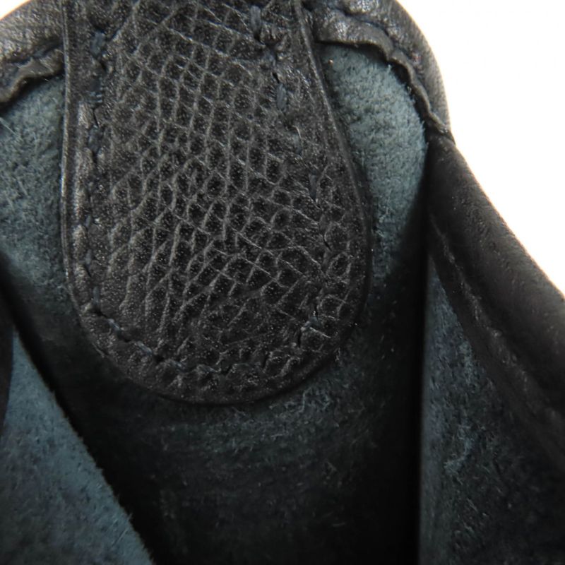 Hermes Vespa TPM Vaux Epson Silver Hardware Shoulder Bag Black Stamped H Made