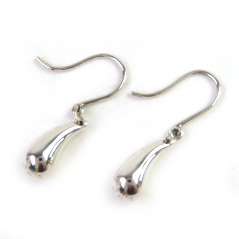 Tiffany & Co Elsa Peretti Teardrop Earrings Accessory Sv925 Hooks for Both Ears