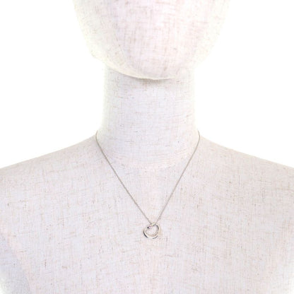 Tiffany & Co Elsa Peretti Open Heart Pendant Sv925 1P Pink Sapphire Necklace