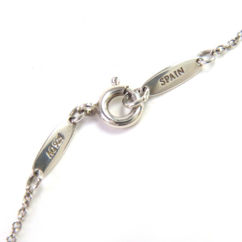 Tiffany & Co Elsa Peretti Open Heart Pendant Sv925 1P Pink Sapphire Necklace