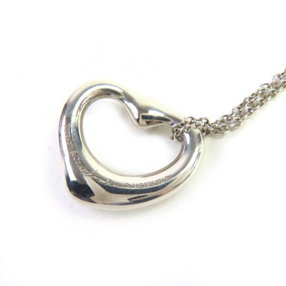 Tiffany & Co Elsa Peretti Open Heart Pendant Sv925 1P Pink Sapphire Necklace