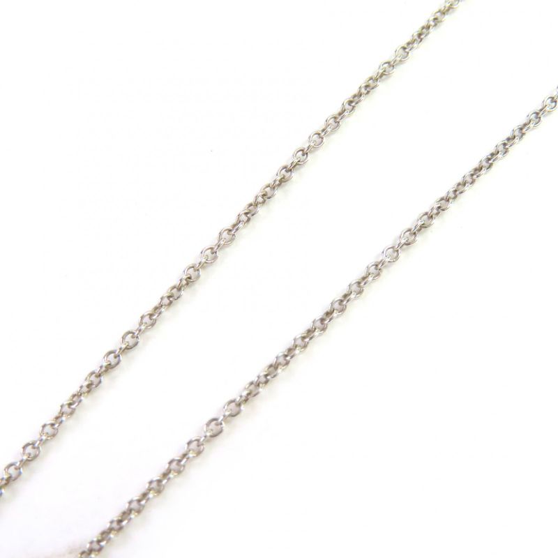 Tiffany & Co Elsa Peretti Open Heart Pendant Sv925 1P Pink Sapphire Necklace